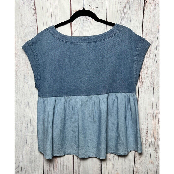 Niko And… Super Cute Women’s Blouse Blue Relaxed Fit Lightweight Size S or M - Picture 5 of 7